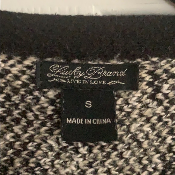 Lucky Brand Patterned Duster Sweater Sz Small - Picture 5 of 6
